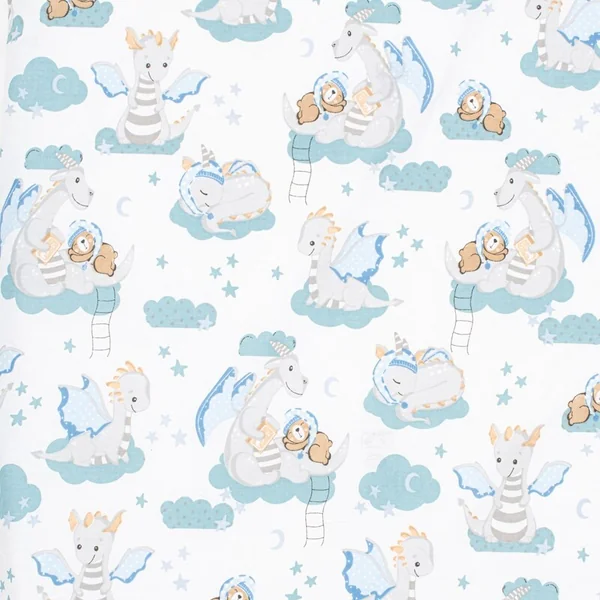 Drap-housse en coton pour lit bébé New Baby Dráčik 120x60 cm