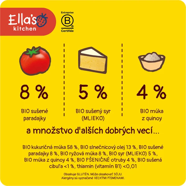 Ella's Kitchen BIO Anneaux croustillants au fromage et à la tomate (20 g)