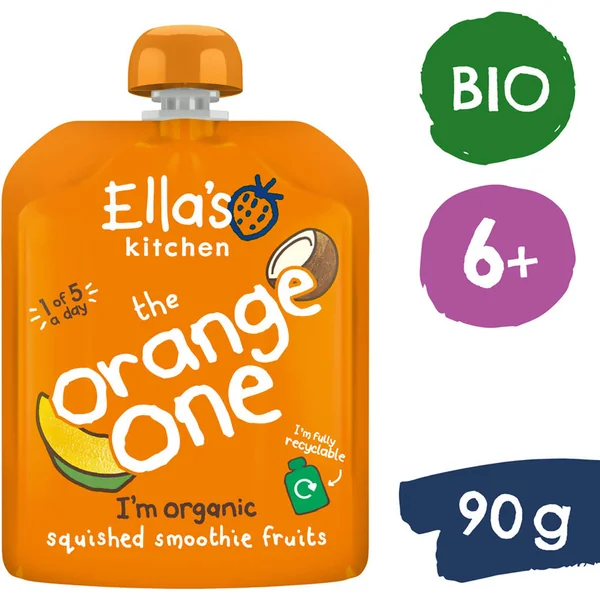 Ella's Kitchen BIO ORANGE ONE Purée de fruits à la mangue (5x90 g)