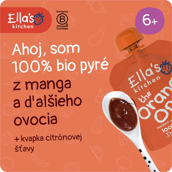 Ella's Kitchen BIO ORANGE ONE Purée de fruits à la mangue (5x90 g)