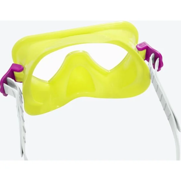 Ensemble de snorkeling pour enfants Essential, palmes, lunettes, tuba (jaune-rose, bleu-vert)