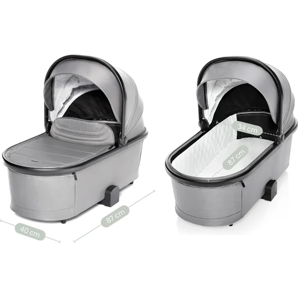 Ensemble Poussette Sportive Move Cross 3 + nacelle XL 3 + adaptateurs, Boss Grey