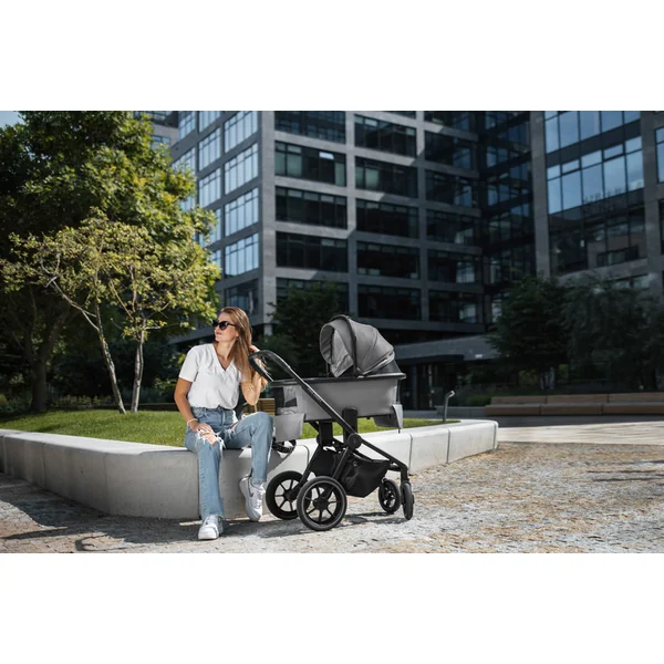 Ensemble Poussette Sportive Move Cross 3 + nacelle XL 3 + adaptateurs, Boss Grey