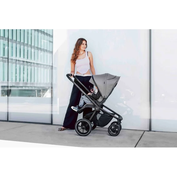 Ensemble Poussette Sportive Move Cross 3 + nacelle XL 3 + adaptateurs, Boss Grey