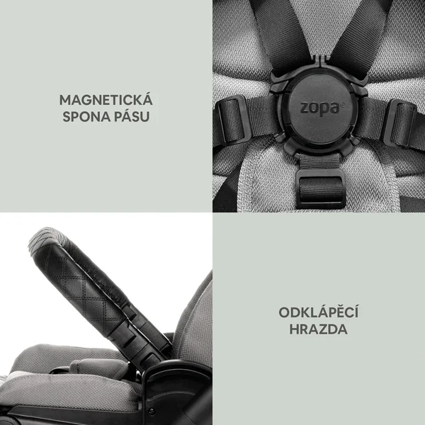 Ensemble Poussette Sportive Move Cross 3 + nacelle XL 3 + adaptateurs, Boss Grey