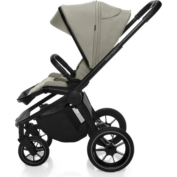 Ensemble Poussette Sportive Move Cross 3 + nacelle XL 3 + adaptateurs, Boss Grey