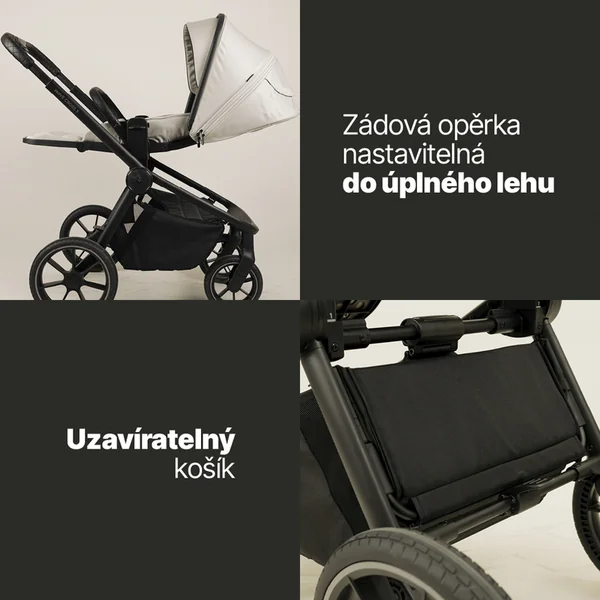 Ensemble poussette sportive Move Cross 5 + nacelle XL 5 + adaptateurs, Rocky Green