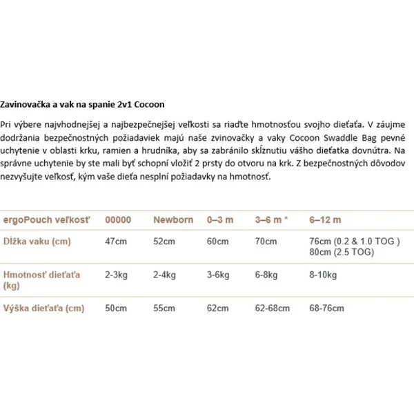 ERGOPOUCH Couverture emmaillotage et sac de couchage 2 en 1 Cocoon Oatmeal Marle 0-3 m, 3-6 kg, 1 to