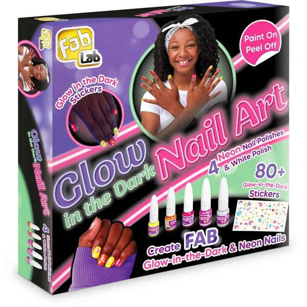 FAB-LAB GLOW IN THE DARK DELUXE NAIL SALON - COFFRET ONGLERIE DELUXE GLOW IN THE DARK