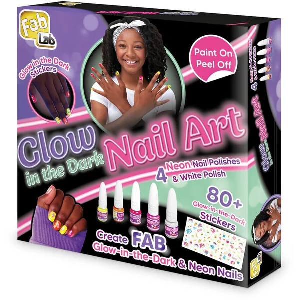FAB-LAB GLOW IN THE DARK DELUXE NAIL SALON - COFFRET ONGLERIE DELUXE GLOW IN THE DARK