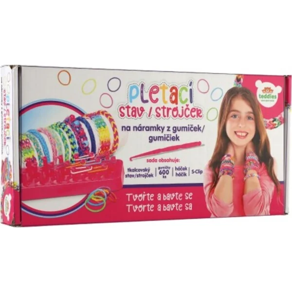 Fabriquez votre propre bracelet - élastiques 600pcs + outils + métier à tisser pour bracelets, 27x13