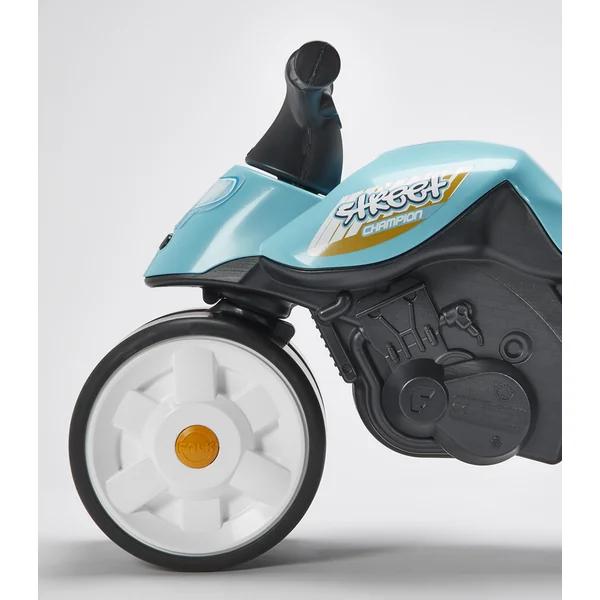 Falk Baby Moto Street Champion avec roues silencieuses en caoutchouc - bleu