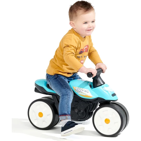 Falk Baby Moto Street Champion avec roues silencieuses en caoutchouc - bleu