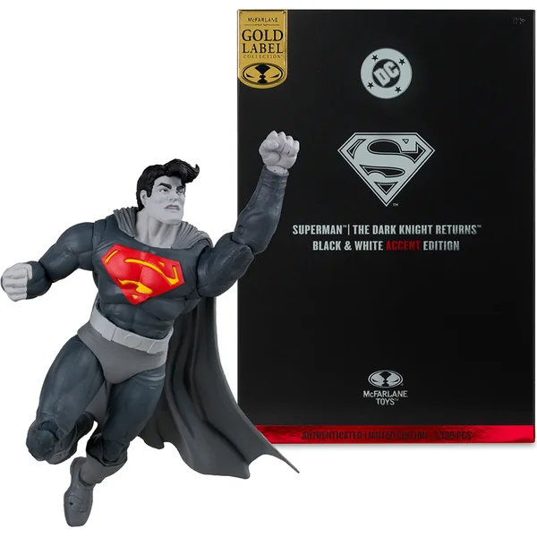 Figurine McFarlane DC Multiverse Superman (The Dark Knight Returns) Édition Accent Noir & Blanc