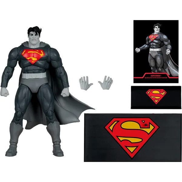 Figurine McFarlane DC Multiverse Superman (The Dark Knight Returns) Édition Accent Noir & Blanc