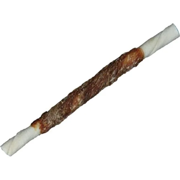 Friandise Trixie DentaFun peau de buffle enrobée de viande de canard, rouleaux 10pcs 80g