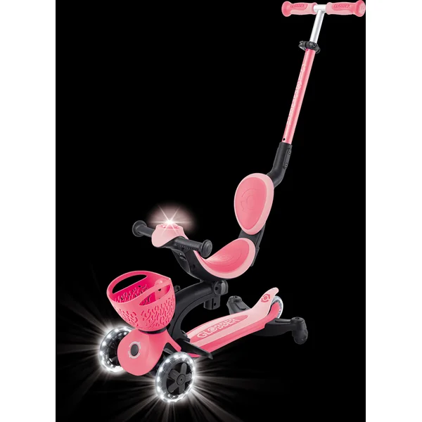 Globber trottinette Go Up Baby lights 360 ° Coral Pink