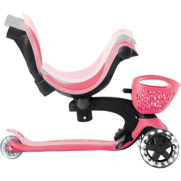 Globber trottinette Go Up Baby lights 360 ° Coral Pink