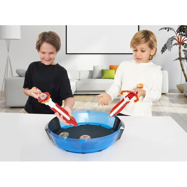 INFINITY NADO - PACK LANCEUR SABRE DELUXE ET TOUPIE LUMINEUSE BLAZING WAR BEAR