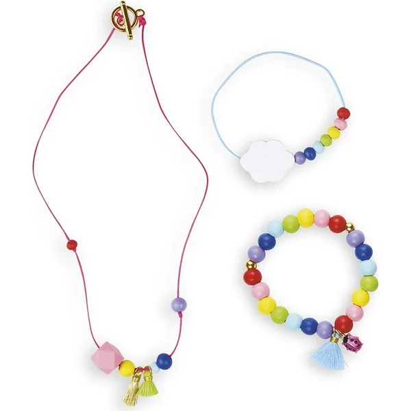 Janod Atelier Ensemble de Fabrication de Bijoux Arc-en-ciel 3 pcs dès 6 ans