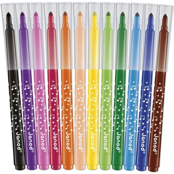 Janod Colorino Feutres pour enfants 12 couleurs