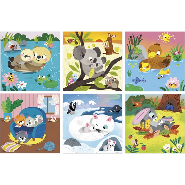 Janod My arts&crafts Mini Coloriages Velours Animaux Gourmands à partir de 18 mois