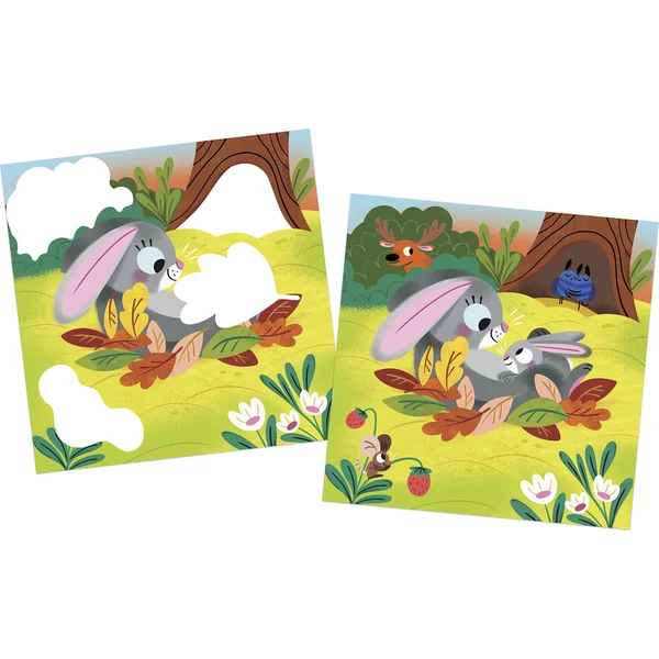 Janod My arts&crafts Mini Coloriages Velours Animaux Gourmands à partir de 18 mois