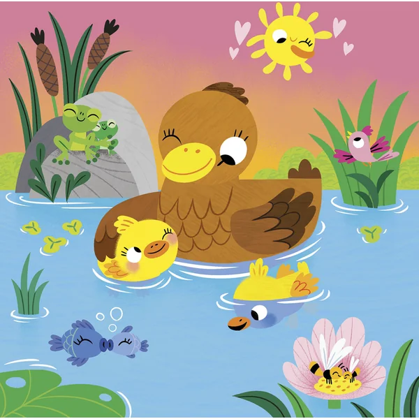 Janod My arts&crafts Mini Coloriages Velours Animaux Gourmands à partir de 18 mois