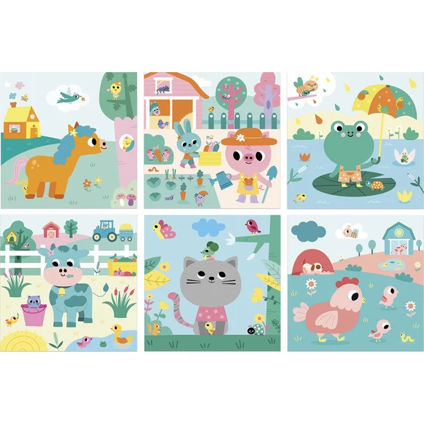 Janod My arts&crafts Mini Coloriages Velours Ferme à partir de 18 mois