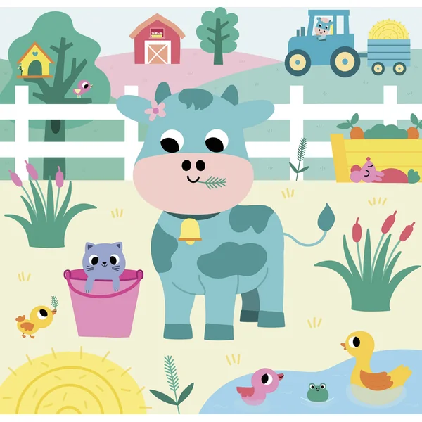 Janod My arts&crafts Mini Coloriages Velours Ferme à partir de 18 mois