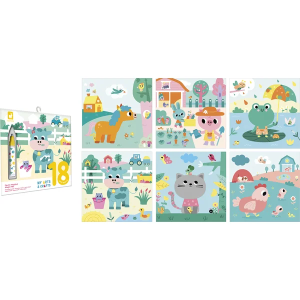 Janod My arts&crafts Mini Coloriages Velours Ferme à partir de 18 mois