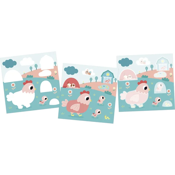 Janod My arts&crafts Mini Coloriages Velours Ferme à partir de 18 mois