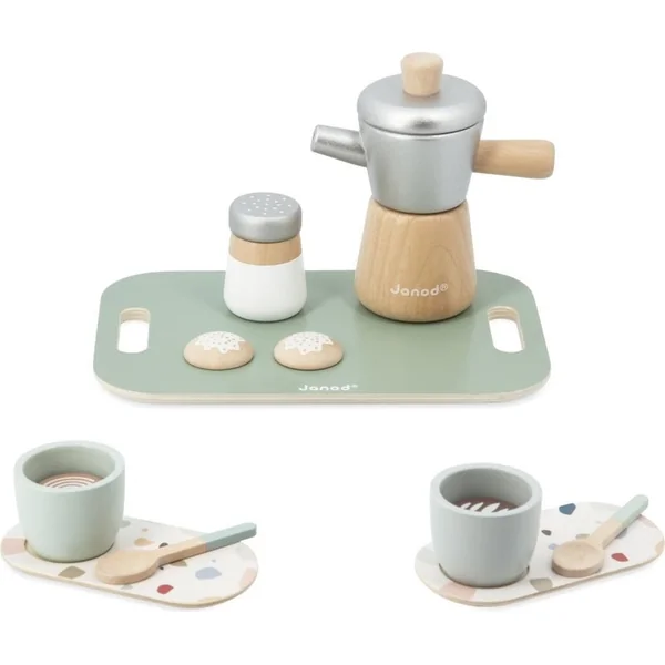 Janod Nous cuisinons et cuisons Machine à café en bois pour enfants