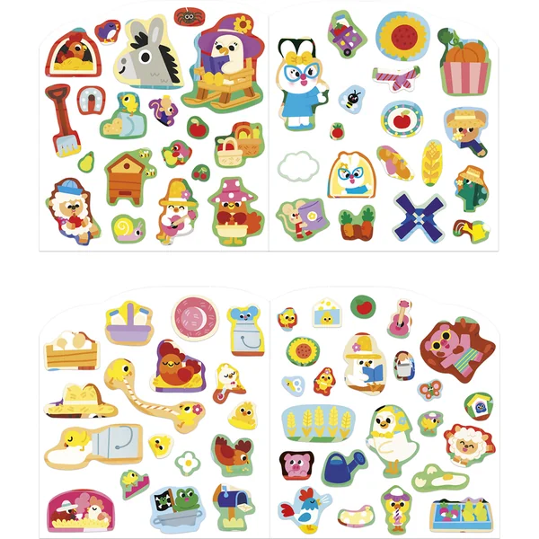 Janod Stickers Autocollants Ferme 70 pcs à partir de 3 ans
