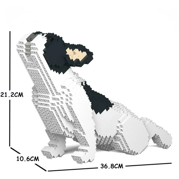 JEKCA BLOCS DE CONSTRUCTION -CHIEN BOULEDOGUE FRANCAIS QUI FAIT DU YOGA CAILLE NOIR