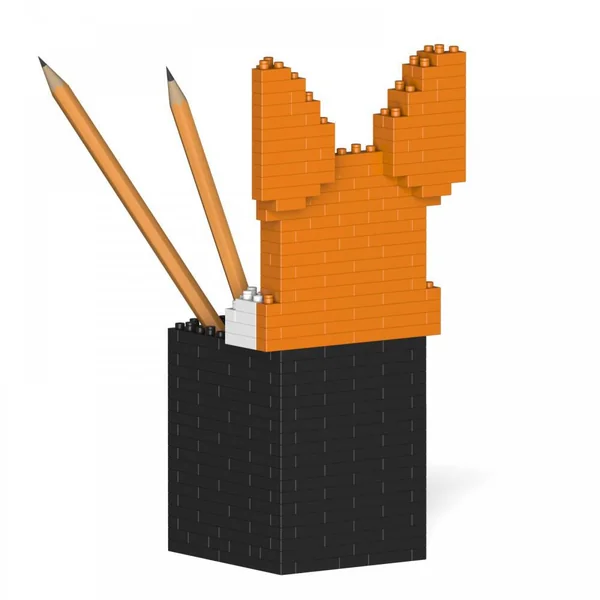 JEKCA BLOCS DE CONSTRUCTION -POT A CRAYON WELSH CORGI