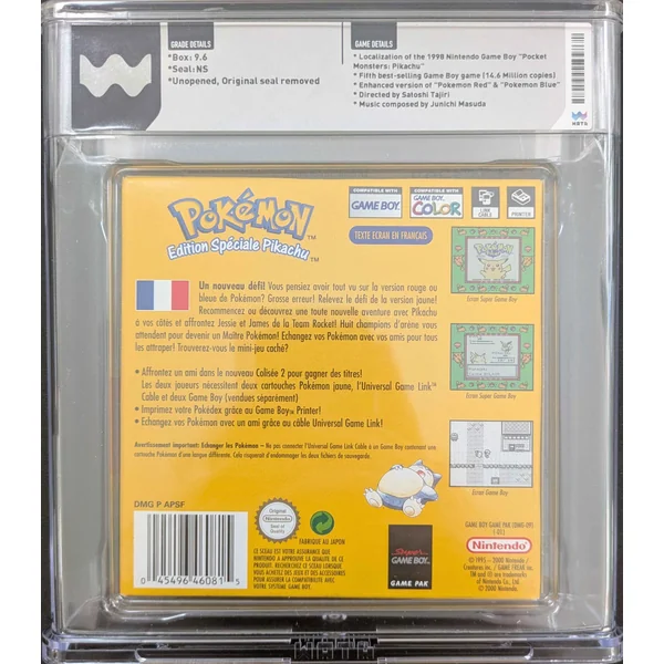 Jeu GameBoy Version Jaune FR Scellé NS – WATA 9.6