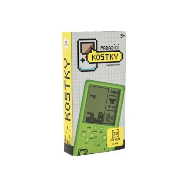 Jeu numérique Cubes tombants puzzle plastique 7x14cm vert à piles avec son