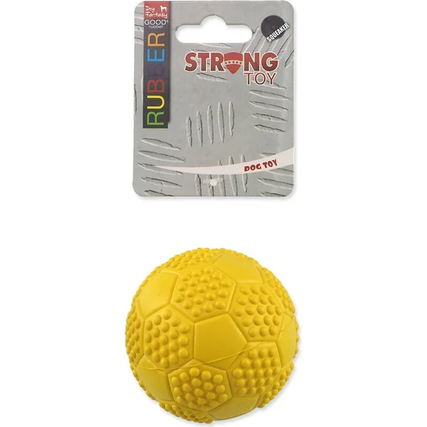 Jouet Dog Fantasy balle de football avec des pointes qui couine mélange de couleurs 7cm