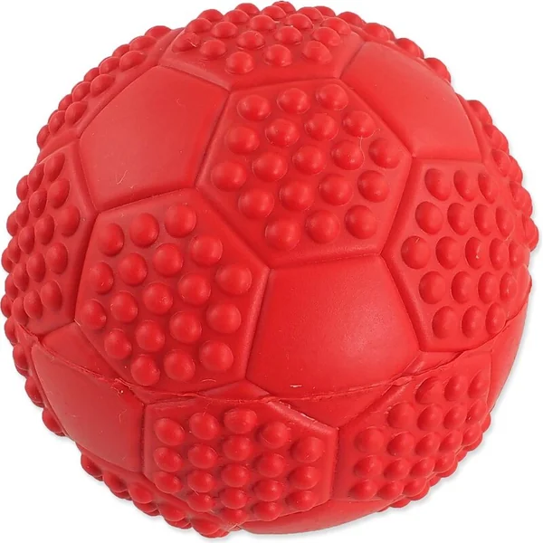 Jouet Dog Fantasy balle de football avec des pointes qui couine mélange de couleurs 7cm