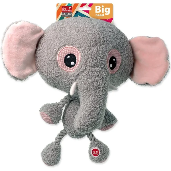Jouet Dog Fantasy Big head éléphant en peluche avec couinement 30cm
