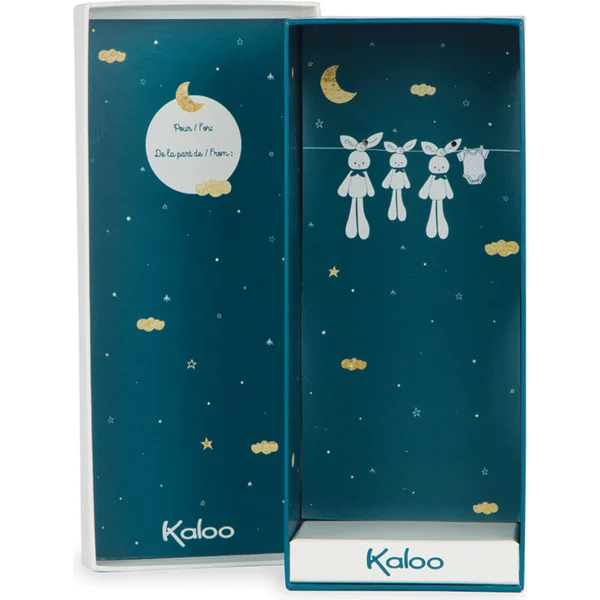 Kaloo Lapinoo Lapin en peluche aux longues oreilles vert 25 cm