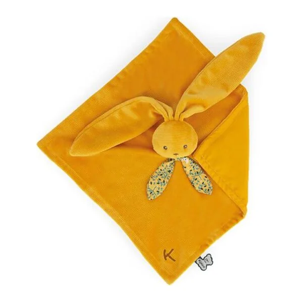 Kaloo Lapinoo Peluche câline pour bébé Lapin aux longues oreilles ocre 30 cm