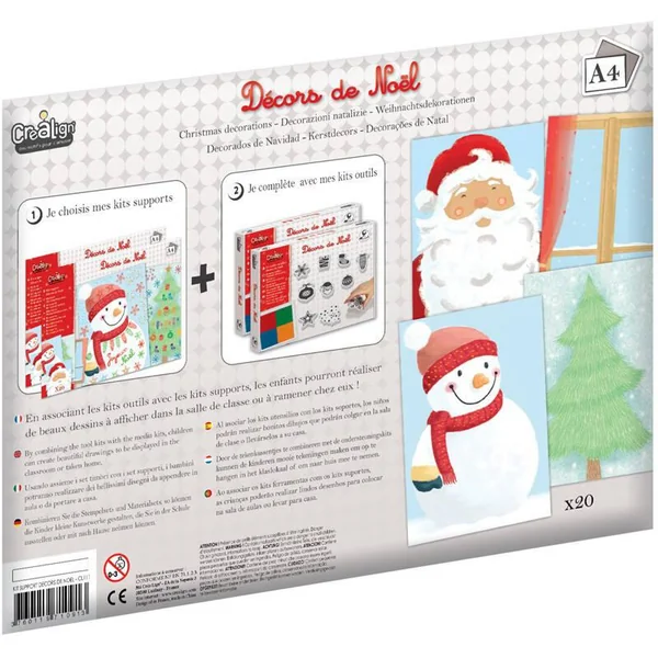 KIT SUPPORT 20 FEUILLES - DECORS DE NOEL