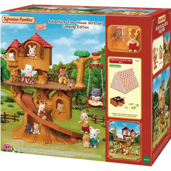 LA CABANE DANS LES ARBRES ET LE SET DE CAMPING -SYLVANIAN VACANCES
