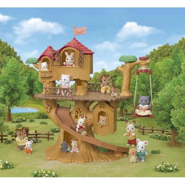 LA CABANE DANS LES ARBRES ET LE SET DE CAMPING -SYLVANIAN VACANCES