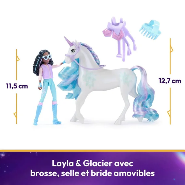 L'ECOLE DES LICORNES - COFFRET LICORNE GLACIER ET POUPEE LAYLA