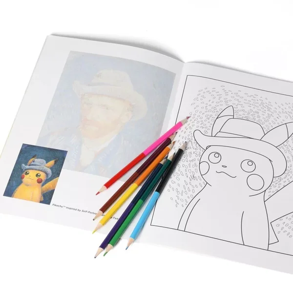 Livre de coloriage + crayons de couleurs Pokemon x Van Gogh Museum