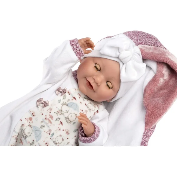 Llorens 74040 NEW BORN - poupée qui cligne des yeux avec des sons et un corps en tissu doux