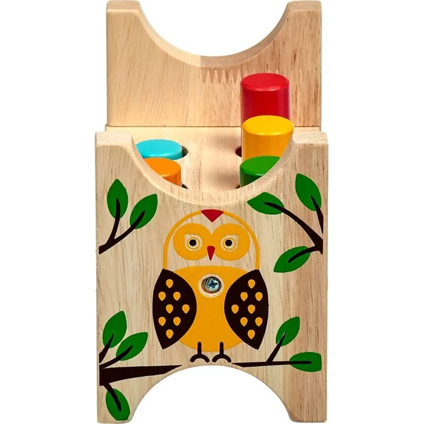 Lucy & Leo 223 Chouette des bois - marteau en bois 8 pièces